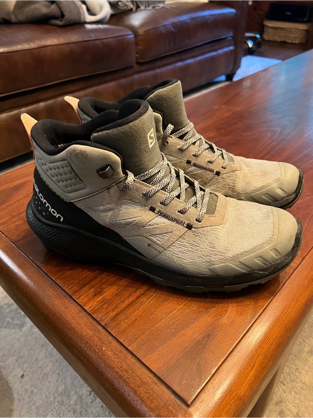 Salomon Men's Mid-Top Hiking Boots - Grey with Black Accents